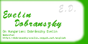 evelin dobranszky business card