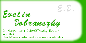 evelin dobranszky business card